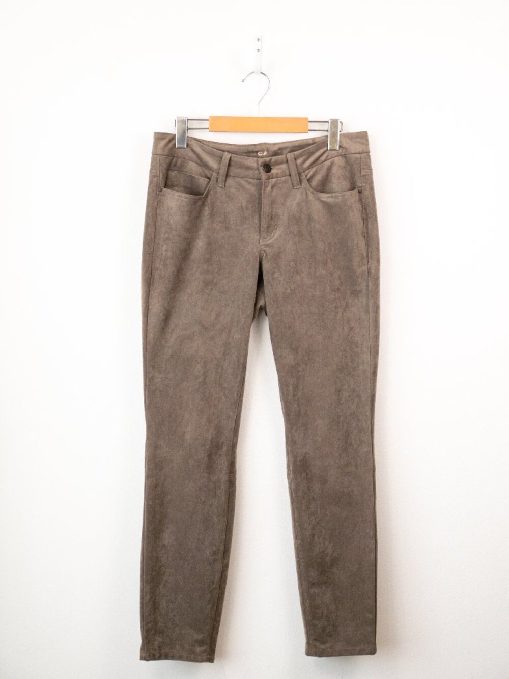Cambio "Lemon" Faux Suede Trousers Sz US 10